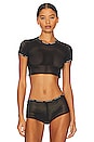 view 1 of 5 Cropped Tee Shirt in Black