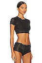 view 2 of 5 Cropped Tee Shirt in Black