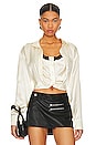 view 1 of 4 Button Down With Integrated Cami in Ivory