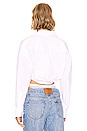 view 3 of 4 Double Layered Crop Shirt in White
