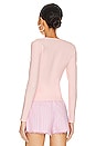 view 3 of 4 Crewneck Long Sleeve Top Cut Out Detail in Blushing Bride