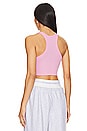 view 3 of 5 Cropped Racer Tank in Begonia Pink