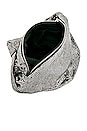 view 4 of 5 Small Scarf Shoulder Bag in Metallic Silver