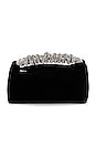 view 1 of 7 Scrunchie Crystal Handle Small Bag in Black