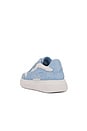 view 3 of 6 Puff Low Top Sneaker in White & Blue