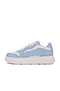 view 5 of 6 Puff Low Top Sneaker in White & Blue