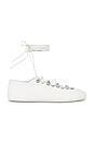 view 1 of 5 Vyolette Lace Up Flat in Optic White