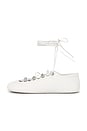 view 5 of 5 Vyolette Lace Up Flat in Optic White