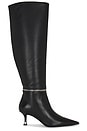 view 1 of 5 Akilia Zip Slouch Leather Boot in Black