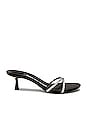 view 1 of 5 Dahlia 50 Crystal Sandal in Black & Clear