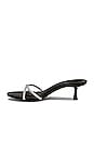 view 5 of 5 Dahlia 50 Crystal Sandal in Black & Clear