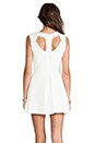 view 4 of 6 EXCLUSIVE Narelle Structured Sleeveless Dress With Front Cut Outs in Cream Python