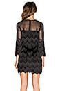 view 3 of 4 Xiomarra 3/4 Sleeve Fringe Dress in Black