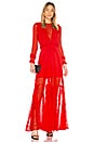 view 1 of 3 Janine Sheer Gown in Red