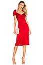 view 1 of 3 VESTIDO MIDI CADIZ in Red