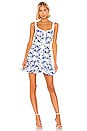 view 1 of 3 Lisel Dress in Blue Palm Jacquard
