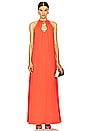 view 1 of 4 Celestino Dress in Red Orange