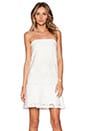 view 1 of 4 Drexel Floral Organza Strapless Dress in White