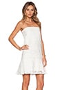 view 2 of 4 Drexel Floral Organza Strapless Dress in White