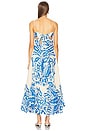 view 3 of 3 Ellisa Dress in Sapphire Palm