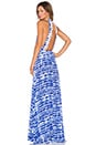 view 1 of 4 Wyatt Cut Out Maxi Dress in Blue & White