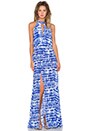 view 2 of 4 Wyatt Cut Out Maxi Dress in Blue & White