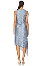 view 4 of 4 Costa Dress in Blue Jacquard