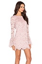 view 2 of 4 Rustam Lace Shift Dress in Pink Lace