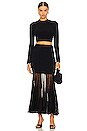 view 4 of 4 Franki Maxi Skirt in Noir