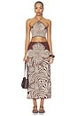 view 5 of 6 Jazlyn Skirt in Brown Blossom