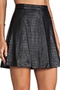 view 5 of 7 Hayes Croc A-Line Mini Skirt in Black Croc