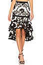 view 1 of 4 Halima Lace Skirt in Black White Macrame