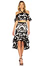 view 4 of 4 Halima Lace Skirt in Black White Macrame