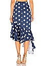 view 3 of 4 JUPE MIDI CAMEO in Blue Polka Dot