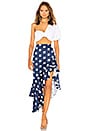 view 4 of 4 JUPE MIDI CAMEO in Blue Polka Dot