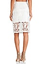view 3 of 4 Larissa Lace Pencil Skirt in White Embroidered Lace