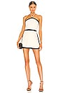 view 1 of 3 Andras Romper in Porcelain & Black