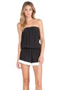 view 1 of 5 Linz Strapless Romper in Black White