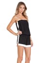 view 2 of 5 Linz Strapless Romper in Black White