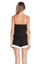 view 3 of 5 Linz Strapless Romper in Black White