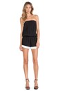 view 4 of 5 Linz Strapless Romper in Black White