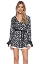 view 1 of 4 Aine Long Sleeve Romper in Black White