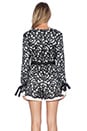 view 3 of 4 Aine Long Sleeve Romper in Black White