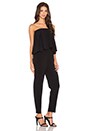 view 2 of 3 Esme Strapless Flounce Jumpsuit in Black