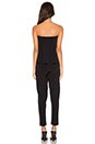 view 3 of 3 Esme Strapless Flounce Jumpsuit in Black