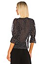 view 4 of 6 Calixte Top in Black Embroidered Dot
