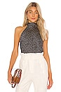 view 1 of 4 Vartan Top in Navy & Beige Dot