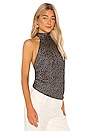 view 2 of 4 Vartan Top in Navy & Beige Dot