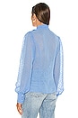 view 3 of 5 Benham Top in Blue Lace Embroidery