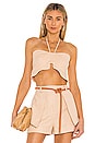 view 1 of 4 Addy Linen Twill Halter Top in Fawn